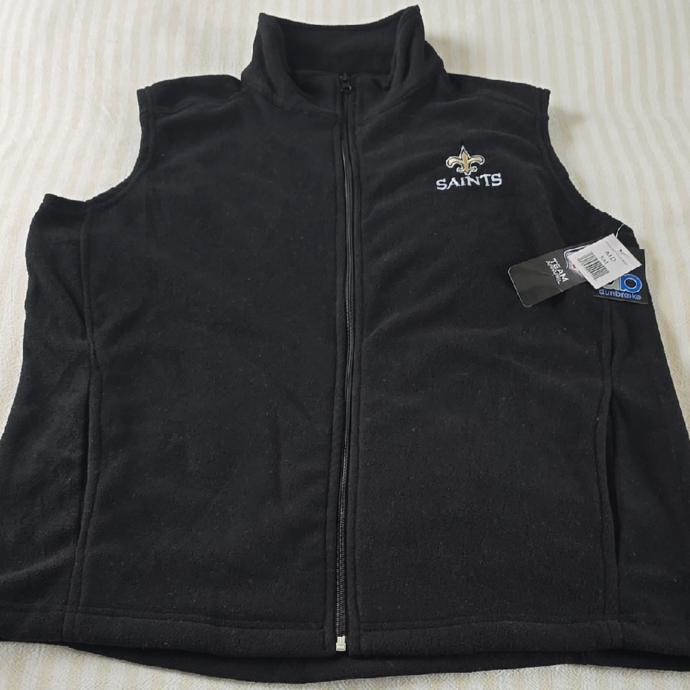 Men's Dunbrooke Black New Orleans Saints Houston Fleece Full-Zip Size:Medium